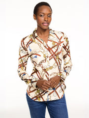 SOFT SATIN CHARMEUSE SHIRT - DAZZLED BUCKLES | Talbots near me