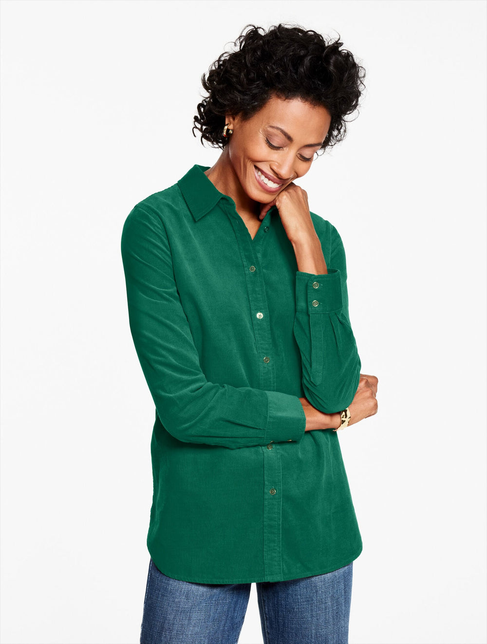 AUTUMN BERRY|PINEGROVE|PRETTY PLUM CORDUROY MODERN CLASSIC SHIRT | Talbots discount