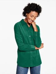 AUTUMN BERRY|PINEGROVE|PRETTY PLUM CORDUROY MODERN CLASSIC SHIRT | Talbots discount