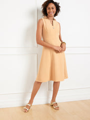 REGENT TAUPE POLISHED CREPE DRESS | Talbots discount