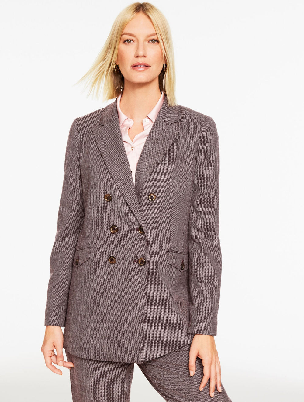 AUBERGINE CITY TWILL BLAZER - AUBERGINE | Talbots near me
