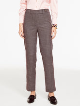 AUBERGINE CLASSIC STRAIGHT-LEG TWILL TROUSERS | Talbots on sale