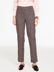 AUBERGINE CLASSIC STRAIGHT-LEG TWILL TROUSERS | Talbots on sale