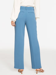 MOONLIGHT BLUE|REGENT TAUPE|SIERRA BROWN STRAIGHT LEG POLISHED CREPE PANTS | Talbots for sale