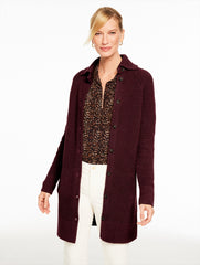 RICH BURGUNDY|TOASTED COCONUT TEXTURED COATIGAN | Talbots near me