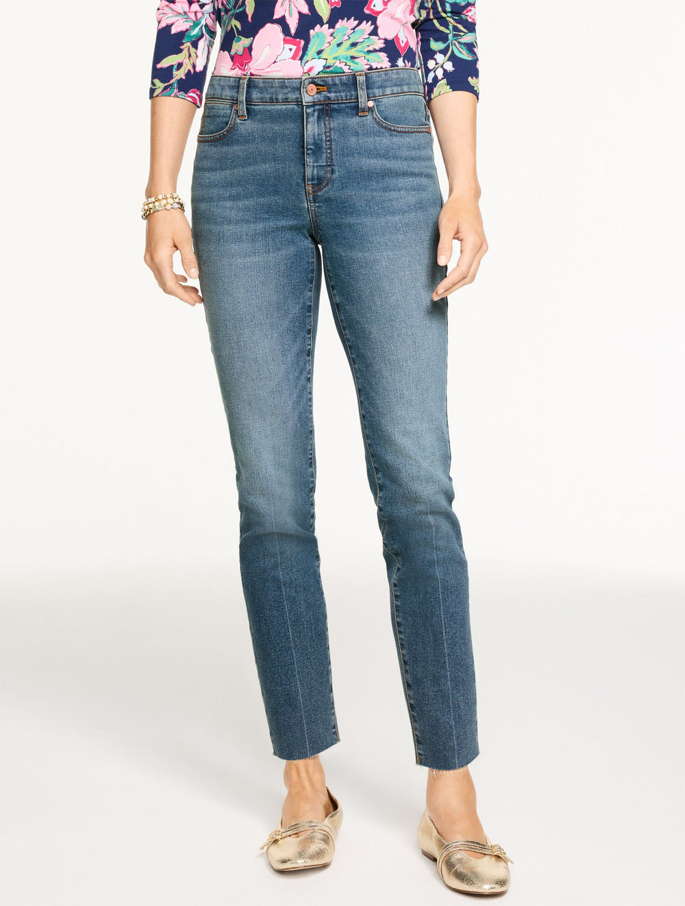 ROSLYN WASH SLIM ANKLE RAW HEM JEANS - ROSLYN WASH | Talbots sale