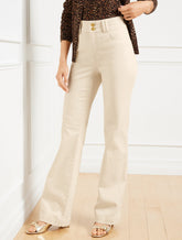 NATURAL FLARE LEG BANDED WAIST JEANS | Talbots US