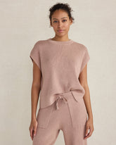 COLORADO CLAY HTHR ORGANIC COTTON CASHMERE DROP SHOULDER TEE | Talbots near me