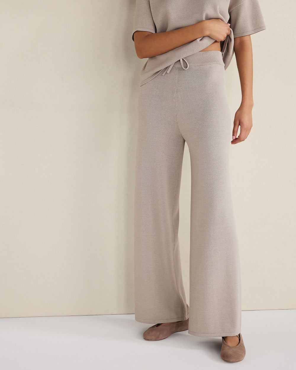 TULE FOG VISCOSE BLEND WIDE LEG PANTS | Talbots on sale