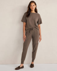 BLACKCURRANT HTHR|DRIFTWOOD HTHR|MEDIUM GREY HTHR|NIMBUS|SHORE CASHMERE CARGO JOGGERS | Talbots on sale