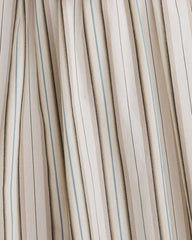 IVORY/TULE FOG STRIPE ORGANIC COTTON POPLIN SMOCKED MIDI DRESS | Talbots online