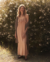 BLACKCURRANT|COLORADO CLAY GEORGETTE FLOUNCE MAXI DRESS | Talbots discount