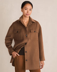 CARIBOU WOOL BLEND OVERSIZED SHACKET | Talbots outlet