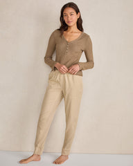 DRIFTWOOD BRUSHED RIB KNIT LONG SLEEVE HENLEY | Talbots US