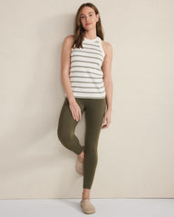 PIGNOLI MULTI DUO STRIPE|IVORY MULTI DUO STRIPE ORGANIC COTTON DOUBLE STRIPE RACERBACK TANK | Talbots near me