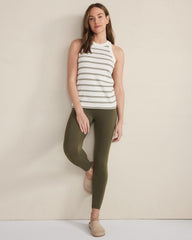 PIGNOLI MULTI DUO STRIPE|IVORY MULTI DUO STRIPE ORGANIC COTTON DOUBLE STRIPE RACERBACK TANK | Talbots online