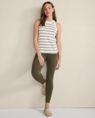 PIGNOLI MULTI DUO STRIPE|IVORY MULTI DUO STRIPE ORGANIC COTTON DOUBLE STRIPE RACERBACK TANK | Talbots near me