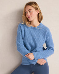 FRESH CREAM|MEDIUM GREY HTHR|MESA HTHR|STILLWATER BLUE HTHR|TWILIGHT CASHMERE SHAKER STITCH CREWNECK SWEATER | Talbots online
