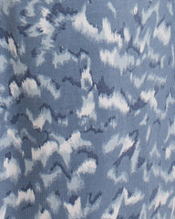 INDIGO FOURRURE PRINT ORGANIC COTTON JERSEY WAVE ROBE | Talbots sale