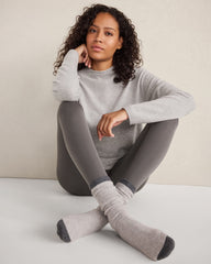 DRIFTWOOD HTHR/MESA HTHR|LT SLATE HTHR/RAINFALL|NIMBUS/SEA MIST HTHR|STREAM/LT SLATE HTHR CASHMERE COLORBLOCK SOCKS | Talbots near me