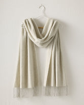 GREY/IVORY CASHMERE HERRINGBONE WOVEN SCARF | Talbots for sale