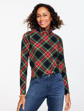 BLACK MULTI CLASSIC TURTLENECK - JOLLY TARTAN | Talbots near me