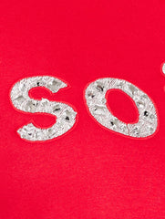 RED POP EMBELLISHED CREWNECK SWEATSHIRT - SOIRÉE | Talbots online