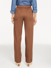 IVORY|JASPER STRAIGHT LEG PULL-ON PANTS | Talbots on sale