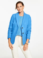 POND BLUE CLASSIC SHETLAND BLAZER - POND BLUE | Talbots on sale