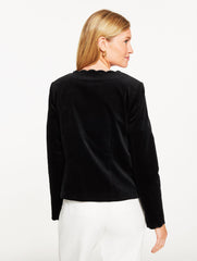 BLACK STRETCH VELVETEEN JACKET | Talbots near me