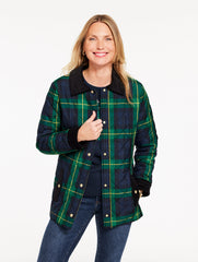 INDIGO MULTI PUFFER JACKET - SLOANE TARTAN | Talbots outlet