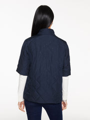 INDIGO STUDDED PUFFER JACKET | Talbots outlet