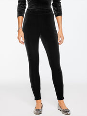 BLACK|CHAMBORD STRETCH VELVET LEGGINGS | Talbots near me