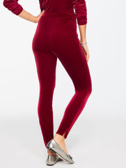 BLACK|CHAMBORD STRETCH VELVET LEGGINGS | Talbots near me