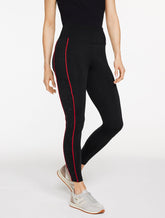 BLACK LUXE FLEECEBACK LEGGINGS - GLEAMING DOTS | Talbots online