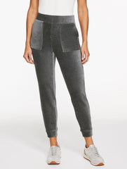 IVORY|PINE GROVE|SHADOW HEATHER SKY LOUNGE VELOUR JOGGERS | Talbots for sale