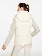 IVORY HOODED PUFFER VEST | Talbots on sale