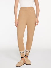 SHADOW HEATHER|TOASTED COCONUT HEATHER SWEATER JOGGERS - NORDIC FAIR ISLE | Talbots on sale