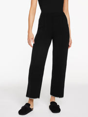 BLACK WHIPSTITCH WIDE LEG SWEATER PANTS | Talbots discount