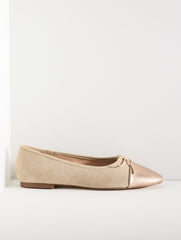 SESAME/PLATINO ANSLY SUEDE BALLET FLATS - METALLIC | Talbots outlet