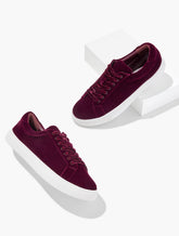 RICH BURGUNDY AUBREY VELVET SNEAKERS | Talbots online