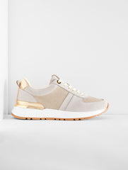 IVORY/GOLD DARBY SUEDE METALLIC SNEAKERS | Talbots on sale