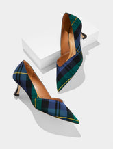 INDIGO MULTI EMBER KITTEN HEEL PUMPS - SLOANE TARTAN | Talbots on sale