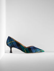 INDIGO MULTI EMBER KITTEN HEEL PUMPS - SLOANE TARTAN | Talbots on sale