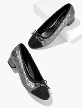 GUNMETAL GABRIEL QUILTED METALLIC NAPPA PUMPS | Talbots online