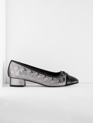 GUNMETAL GABRIEL QUILTED METALLIC NAPPA PUMPS | Talbots online