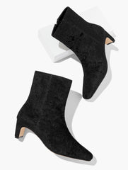 BLACK GALEN CURVED ANKLE BOOTS - SPARKLE VELVET | Talbots near me