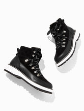 BLACK JULES SUEDE & LEATHER HIKER BOOTS | Talbots for sale