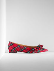 RED POP MULTI PORTIA BOW FLATS - CIDER PLAID | Talbots near me
