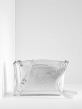 SILVER DARCY METALLIC PEBBLE LEATHER CROSSBODY BAG - METALLIC | Talbots near me